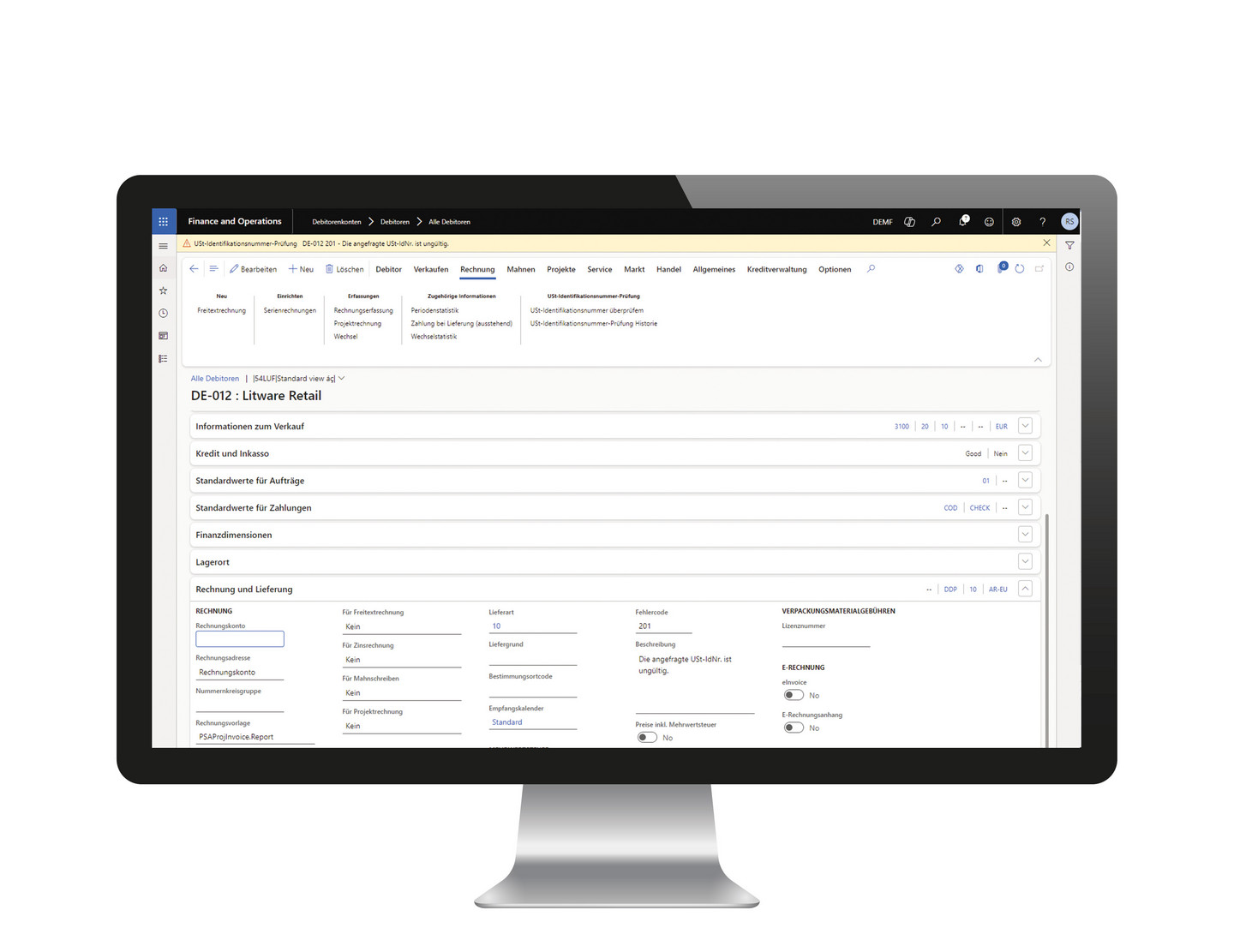 Umsatzsteuer-ID Prüfung in Dynamics 365